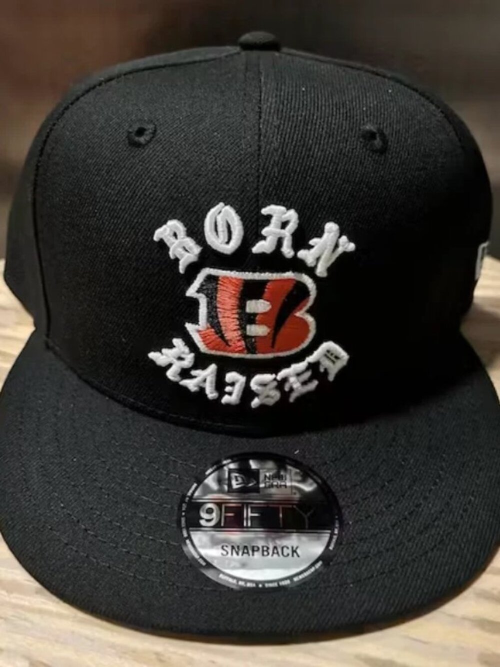 Born X Raised × NEW ERA NFL + BENGALS SNAPBACK ROCKER HAT: BLACK